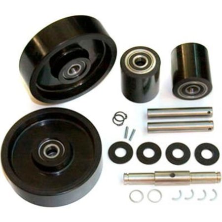 GPS - GENERIC PARTS SERVICE Complete Wheel Kit for Manual Pallet Jack GWK-HY55-CK - Fits Hyster Model # HY55 GWK-HY55-CK